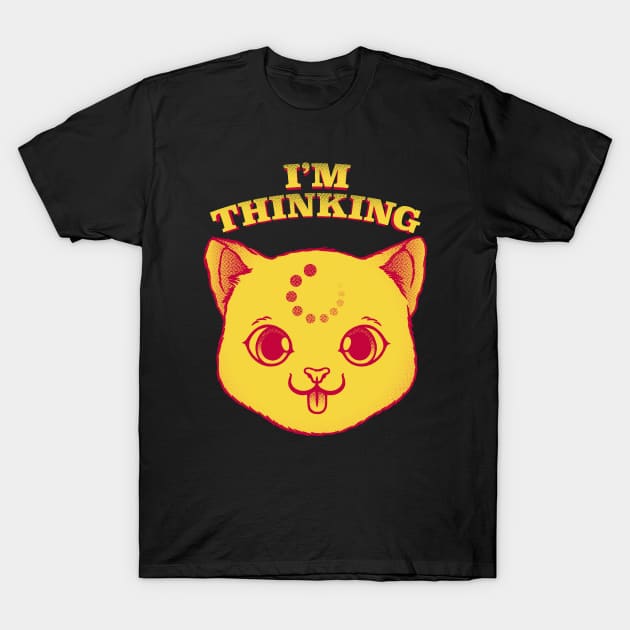 I'm Thinking Funny Cat by Tobe Fonseca T-Shirt by Tobe_Fonseca